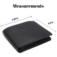 thumbnail image 3 of Marshal RFID Leather Mens Wallet Black Bifold Fixed Flip 3, 3 of 10