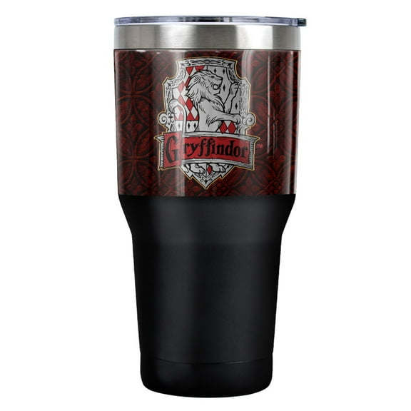 Harry Potter Gryffindor House Crest Stainless Steel Tumbler 30 oz Coffee Travel Cup, Vacuum Insulated & Double Wall with Leakproof Sliding Lid