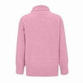 thumbnail image 3 of Osfvolr Women'S Loose Long-Sleeved Solid Color Sweater Classic Autumn and Winter Sweater Light Pink M, 3 of 4