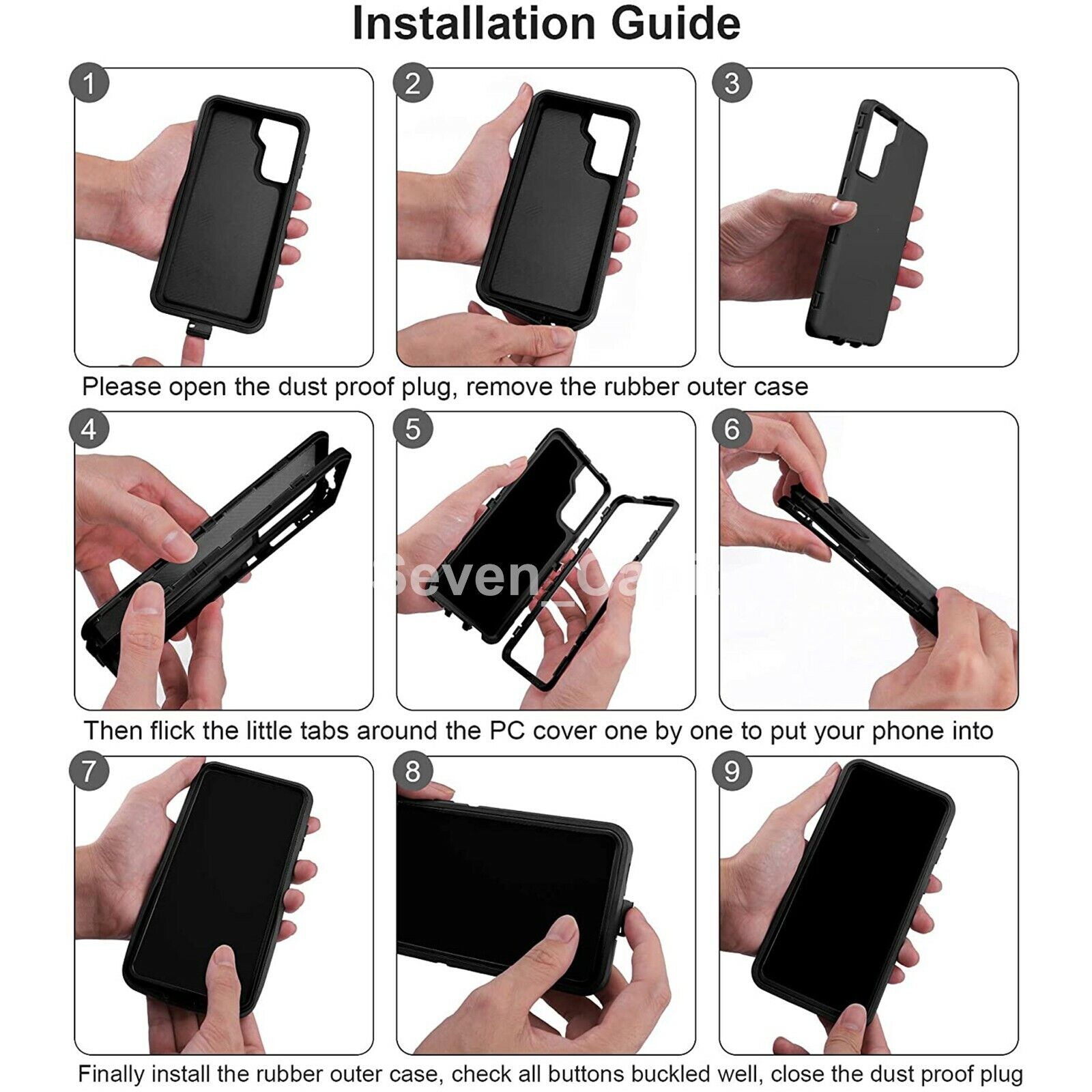XG-Tech Rugged Case for Samsung Galaxy S24 Ultra Black photo 2