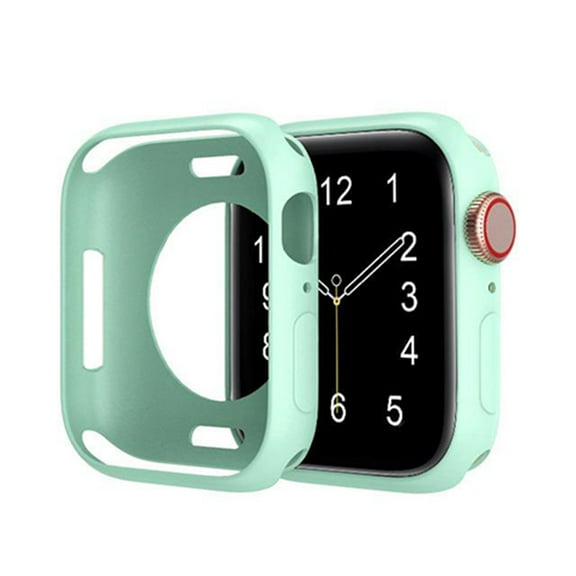 Compatible with Apple Watch Case Series 9/8/7 41mm Soft Flexible TPU Thin Lightweight Protective Bumper for iWatch [No Screen Protector],Colorful iWatch Case,Mint