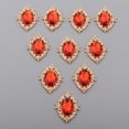 thumbnail image 3 of GUOOL Lot de 10 Boutons à Dos Plat Boutons Ornements de Robe de Mariée Strass pour Rouge, 3 of 9