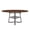 Walnut_b, variant on GZXS 47"-59" Expandable Oval Dining Table in Walnut, Manual Extension Design, Walnut Grain Finish, Pedestal Base with Open Shelves & Drawer, Multi-Functional for Kitchen, Dining & Living Area