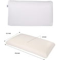 thumbnail image 2 of Slim Sleeper - Thin Latex Foam Pillow for Bed Sleeping, Firm, Low  for Side, Back, and Stomach Sleepers, Cube White, 2 of 8