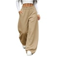 thumbnail image 5 of Womens Wide Leg Sweatpants Elastic High Waisted Baggy Sweatpants Casual Fall Winter Lounge Trousers with Pockets, 5 of 7