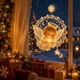 thumbnail image 5 of Diceymbol Christmas Suction Cup Window Light Light-Up Festive Window Scene Flat Plastic Christmas Decoration with Warm LED Lights, 7.09 in Angel, 5 of 5