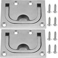 thumbnail image 1 of 2 Pack Trappe Encastrée en Acier Inoxydable pour Bateau avec Poignée Marine, 1 of 5