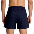 thumbnail image 4 of Busydd Men's Linen Shorts Fashion Solid Color Elastic Waist Beach Shorts Casual Vacation Drawstring Summer Shorts with Pockets L, 4 of 7