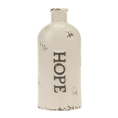 Flower Centerpieces For Dining Table Stonebriar Decorative Antique White Ceramic Vase, For Floral Arrangements and Dried Flower Filler, Centerpiece for Coffee, Kitchen, and Dining Room Table ()