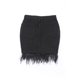 thumbnail image 2 of ABPHQTO Falda vaquera de mujer negra con flecos de plumas, 2 of 5