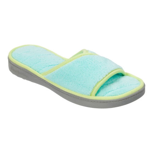 dearfoams open toe slippers