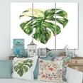 thumbnail image 2 of Tropical Green Leaves On White In Summer Times III 28 in x 36 in Painting Canvas Art Print, by Designart, 2 of 3