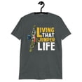 thumbnail image 2 of Living That Jumper Life Funny Novelty T-Shirt (Dark Heather, M), 2 of 3