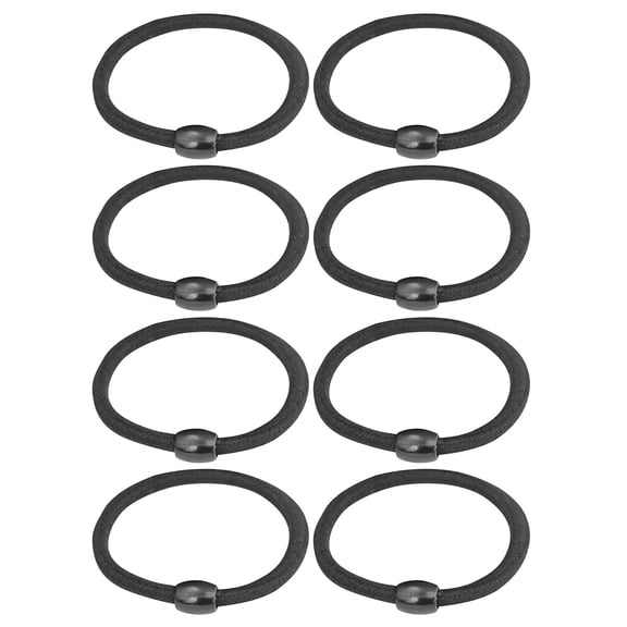 Raindrops 8Pcs Elastic Hair Bands Black Hair Accessories Comfortable Ponytail Holders