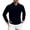 Navy, variant on Aayomet Mens Long Sleeve Polo Shirts T Shirt Button Turn Down Collar Long Sleeve Tops T Shirt (Coffee, M)