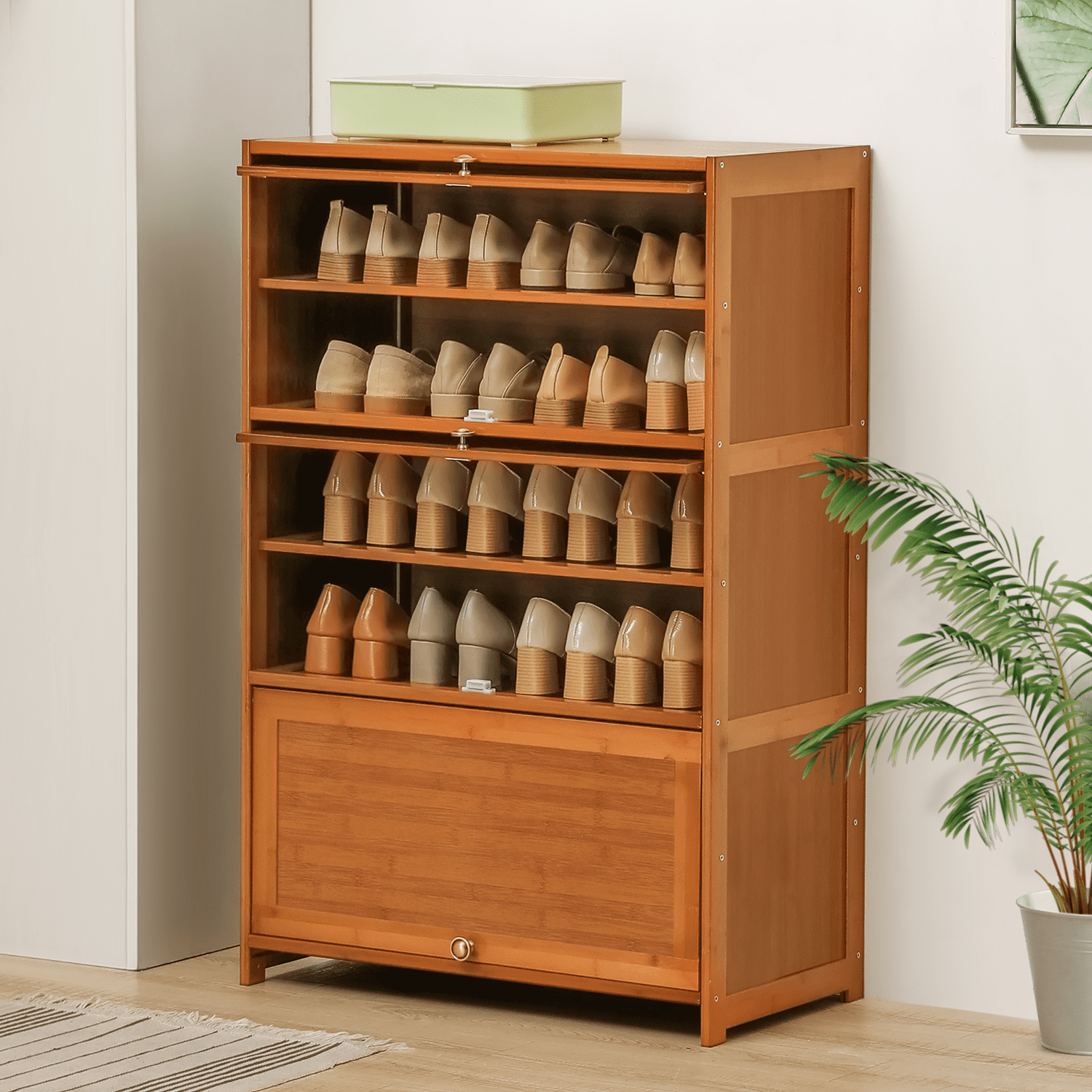 Simple Shoe Rack at The Door, Multi-Layer Storage Shelf, Home Interior,  Good-Looking Solid Wood Color Doorless Simple Shoe Cabinet - China Shoe  Cabinet, Shoe Rack