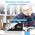 thumbnail image 2 of Alarm Clock with : Digital Desk Clock Battery Operated Countdown for Study Office-Alarm Clocks for Bedrooms White, 2 of 7