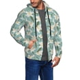 thumbnail image 2 of Goofa Lilies Flowers Pattern Mens Full-zip Hoodie, Zip-up Pullover Hooded Sweatshirt, Kangaroo Pocket Hoodie Ideal for Daily Wear, Travel, and Home-Medium, 2 of 5