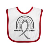 Inktastic Parkinson's Awareness Ribbon Rainbow Boys or Girls Baby Bib