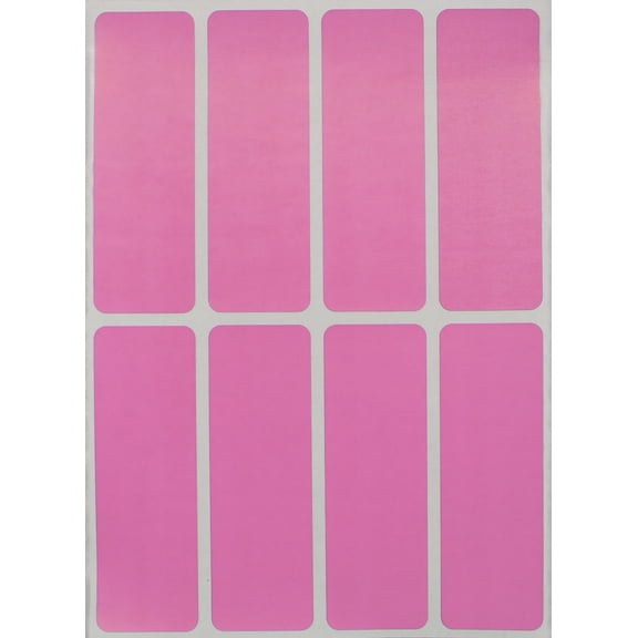 3x1 inch Rectangular Color Coding Labels (75mm x 25mm) Pastel Pink Blank Stickers Labels 864 - Pack by Royal Green