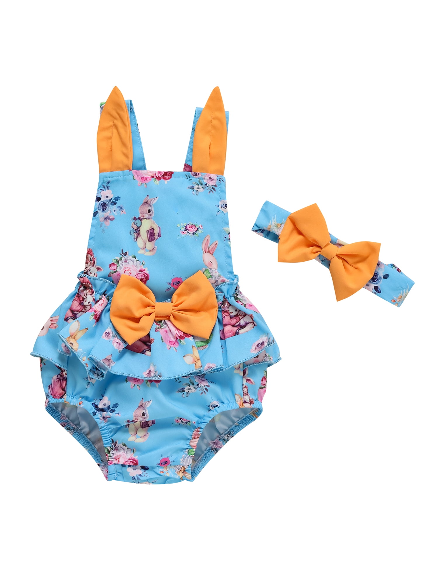New Carter's Girls 1 Piece Outfit Romper Ice Cream Treats Ruffle Rear 6 9 12 24m