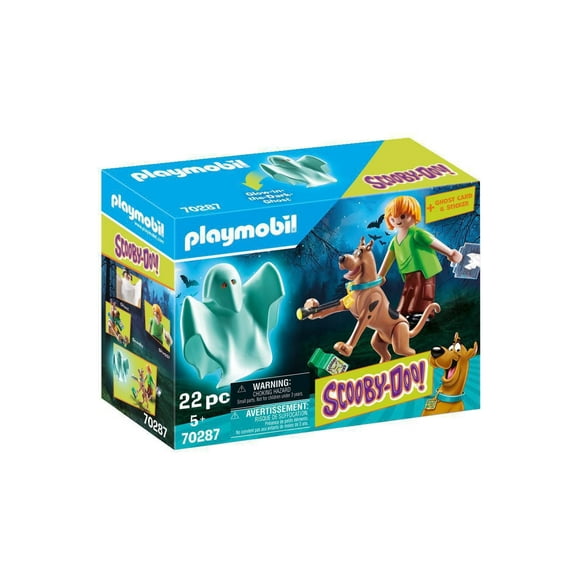 Playmobil SCOOBY-DOO! Scooby & Shaggy with Ghost 70287 Play Set, Age 4+, 19 pcs