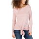 thumbnail image 2 of INC Blusa con lazo en el frente para mujer, rosa, mediana I-N-C Pull-over, 2 of 2
