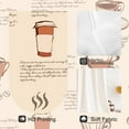 thumbnail image 2 of Coffee Kitchen Window Curtains 27.5 x 39 Inch Small Short Mini Cafe Rod Pocket Brown Tea Cup Farmhouse Rustic Living Bedroom Room Home Treatment Set of 2 Curtain Panels Drapes Tiers, 2 of 6