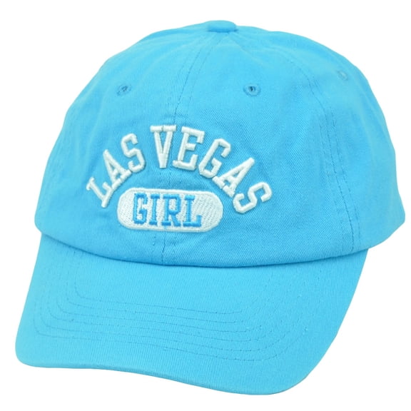 Las Vegas Nevada Sin City Girl Blue Womens Hat Cap Lights Arch Girl Relaxed LV