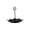 H002- Black, variant on Outdoor Bird Feeder, Metal Bird Feeder, Patio Decorations Outdoor, Metal Garden Decor, Black Novelty Umbrella Shaped Hanging Bird Seed Feeder 7X7X6.5 Inch with Raised Edge Tray to