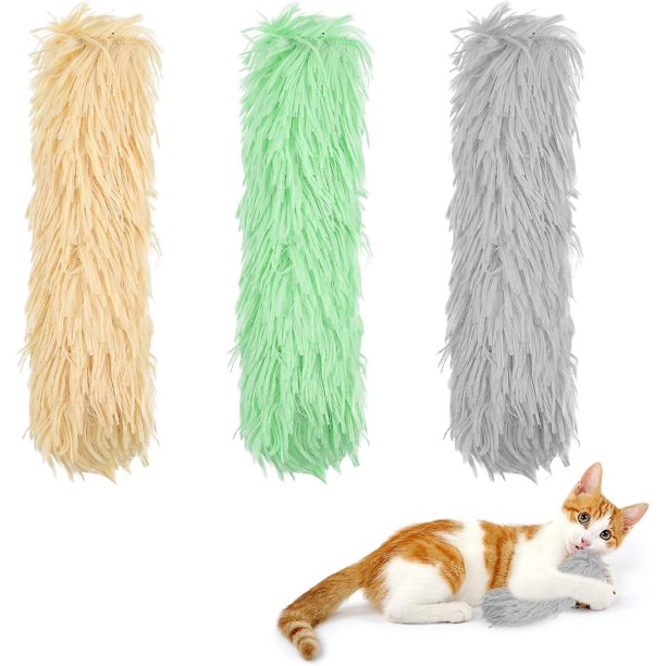 3 piezas de juguete interactivo para dientes de gato con menta de gato y almohada arrugada de peluche para gatos de interior, gatitos, rasguños, masticación, rechinamiento de dientes (verde