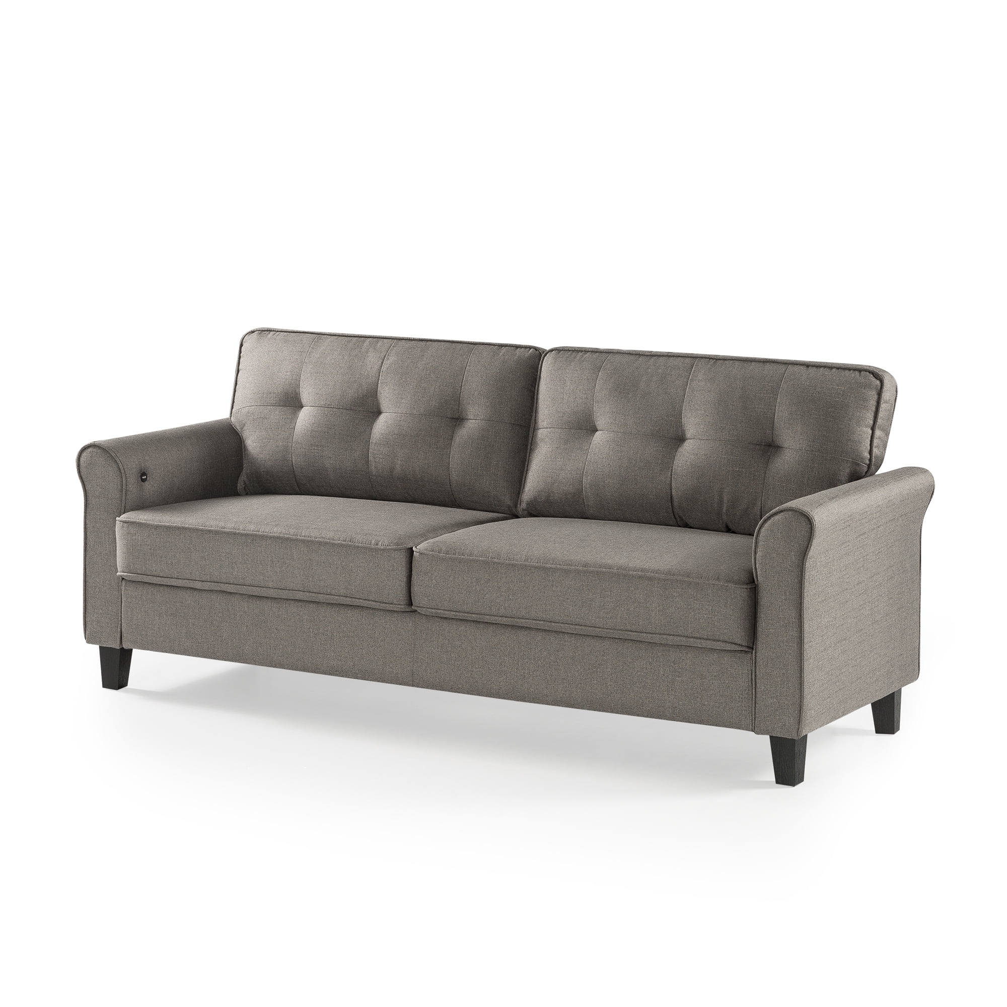 Zinus Sayan Fabric Sofa Couch with USB Ports, Sand Grey