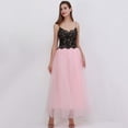 thumbnail image 3 of SWSMCLT Women's Long Skirt Pleated Tulle Skirt High Waist Halloween Layered A Line Flowy Casual Elegant Basic Tutu Skirt Peach Small-X-Large, 3 of 4