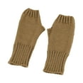 thumbnail image 3 of Winter Gloves for Women Wrist Arm Warmer Solid Knitted Long Fingerless Mitten, 3 of 3