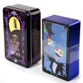 thumbnail image 1 of Tarot de bruja diaria en caja de Metal de hojalata, 78 tarjetas, borde dorado, cubierta de guía, medias florecientes, Gato Cccult Del Toro qym unisex, 1 of 2