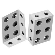 ALL-CARB 1-2-3 Steel-Hardened Precision 123 Blocks, Matched Pair Hardened Steel 11 Holes Precision Machinist Milling, Perpendicularity 0.0001 Inch