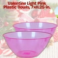 thumbnail image 7 of Valentine's Light Pink Plastic Bowls, 7x11.25-in. Transparent Food Container (Pack of 2) Party Gourmet Serving Trays Cookies Candies Chocolates Bowl Home Office Decor & Bonus Snoep in Beperkte Oplage, 7 of 7