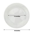 BalsaCircle 10 Round 10" Clear Disposable Plastic Salad Plates Beaded