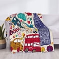 thumbnail image 3 of Fuzoiu London Symbols Print Flannel Blanket,Throw Blanket,Flannel Home Decor,Fleece Bed Blankets,Cozy Soft Blanket for Bed, Sofa, Camping, and Travel-50"x40", 3 of 6