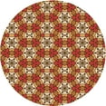 thumbnail image 1 of Ahgly Company Machine Washable Indoor Round Transitional Yellow Orange Area Rugs, 8' Round, 1 of 7