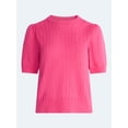 thumbnail image 6 of Free Assembly Women’s and Women's Plus Pointelle Sweater with Puff Sleeves, Sizes XS-4X, 6 of 6