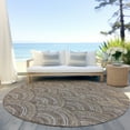 thumbnail image 6 of Addison Rugs Chantille Indoor/Outdoor Transitional Geometric, Abstract Brown Washable Round Rug, 8' x 8', 6 of 6