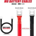 thumbnail image 3 of Clearance Heavy Duty Battery Cable Set, 2 Awg Gauge, 3 Ft Length, Copper Lugs, Red & Black, For Automotive & Solar Systems Car Accessories Car Cleaning Supplies, 3 of 5