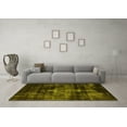thumbnail image 3 of Ahgly Company Machine Washable Indoor Rectangle Oriental Yellow Industrial Area Rugs, 2' x 4', 3 of 4