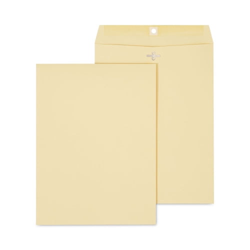 Universal Kraft Clasp Envelope, #10 1/2, Square Flap, Clasp/Gummed Closure, 9 x 12, Brown Kraft, 100/Box, Each