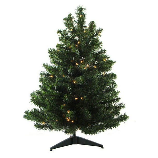 Darice 3 ft. Pre Lit Natural 2 Tone Pine Artificial Christmas Tree ...