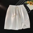 thumbnail image 1 of pstuiky Pantalones cortos para hombre, Pantalones cortos casuales, cómodos, con bolsillos sólidos, con cordón y vendaje para hombre Pantalones cortos de baloncesto, 1 of 3