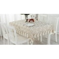 thumbnail image 1 of Xiao Hua Mantel de poliéster con encaje bordado, rectangular, para fiestas, bodas, cocinas, comedores y decoración del hogar, 132 x 178 cm, color beige., 1 of 4