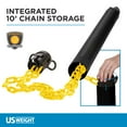 thumbnail image 6 of US Weight ChainBoss Stanchions with 10’ of Yellow Plastic Chain & Solar Yellow Lights – Weighted Base, 6 of 9