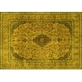 thumbnail image 1 of Ahgly Company Machine Washable Indoor Rectangle Medallion Yellow Traditional Area Rugs, 7' x 10', 1 of 4